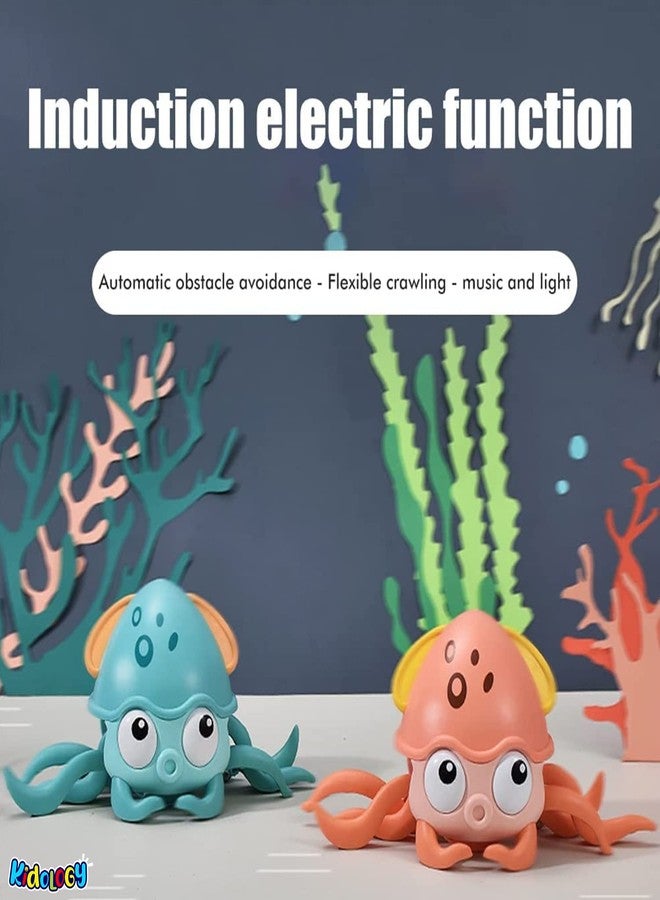 Kidology Baby Musical Octopus Crawling Toy for Kids Age 1+ Year | Interactive Dancing Octopus with Music & LED Lights | Automatically Avoids Obstacles | Tummy Time Toys for Boys and Girls - Image 4